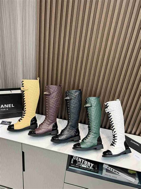 chanel shark lock boots|chanel high boots sale.